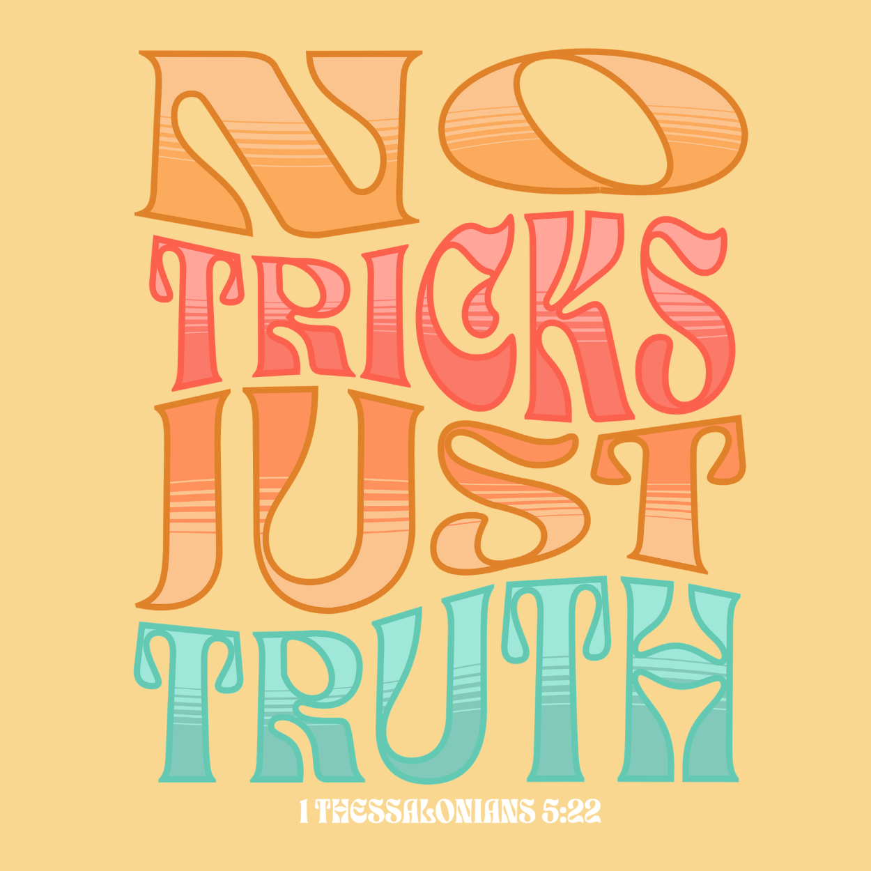 "No Tricks, Just Truth" | Thessalonians 5:22 Crewneck Sweatshirt (Unisex)