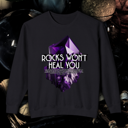 "Rocks Won't Heal You" | Deuteronomy 18:10-12 | Lightweight Unisex Crewneck